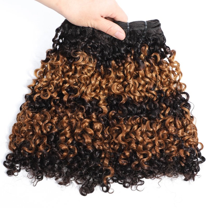 wholesale 13A SDD pixie curl hair bundle super double drawn funmi one donor virgin cuticle aligned human hair extension