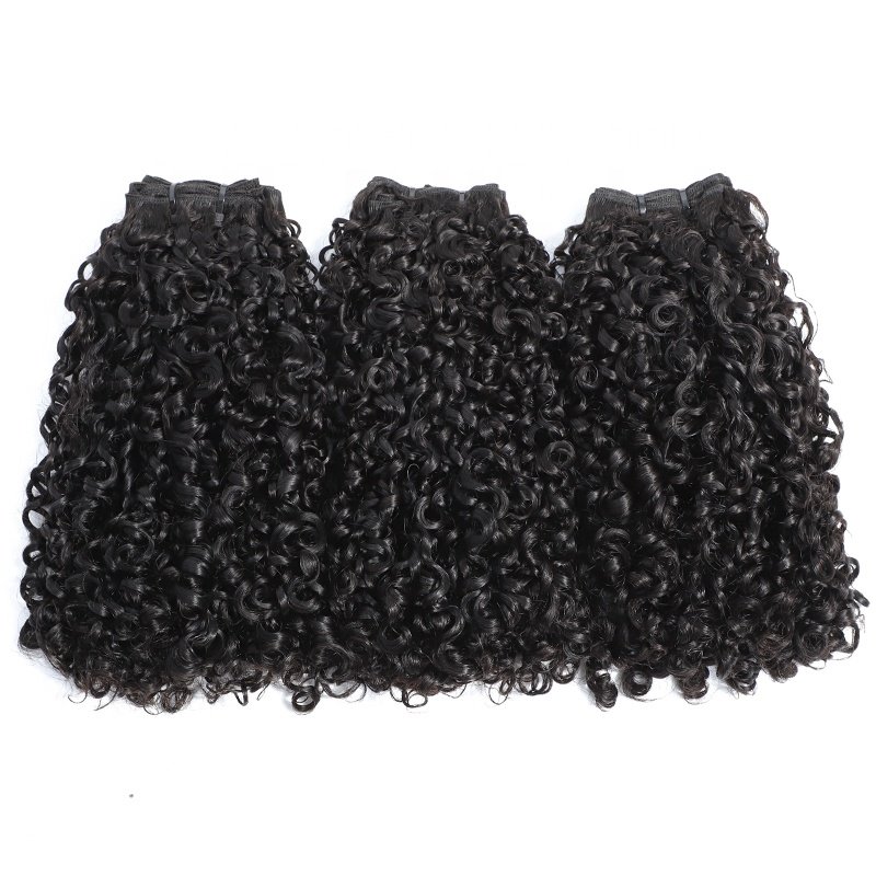 wholesale 13A SDD pixie curl hair bundle super double drawn funmi one donor virgin cuticle aligned human hair extension