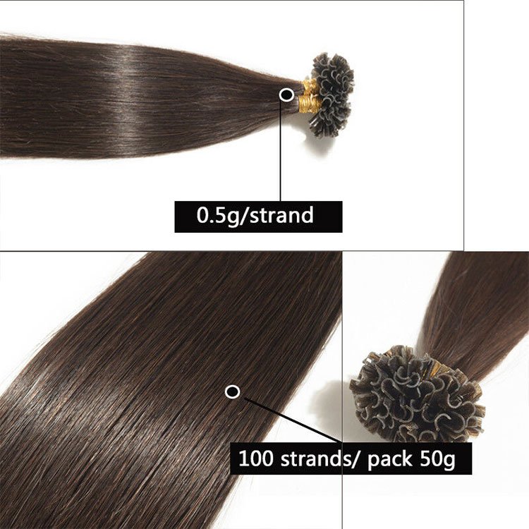 Wholesale 100% Double Drawn raw I/flat u tip keratin bonded human hair extensions European u tip hair extensions human hair