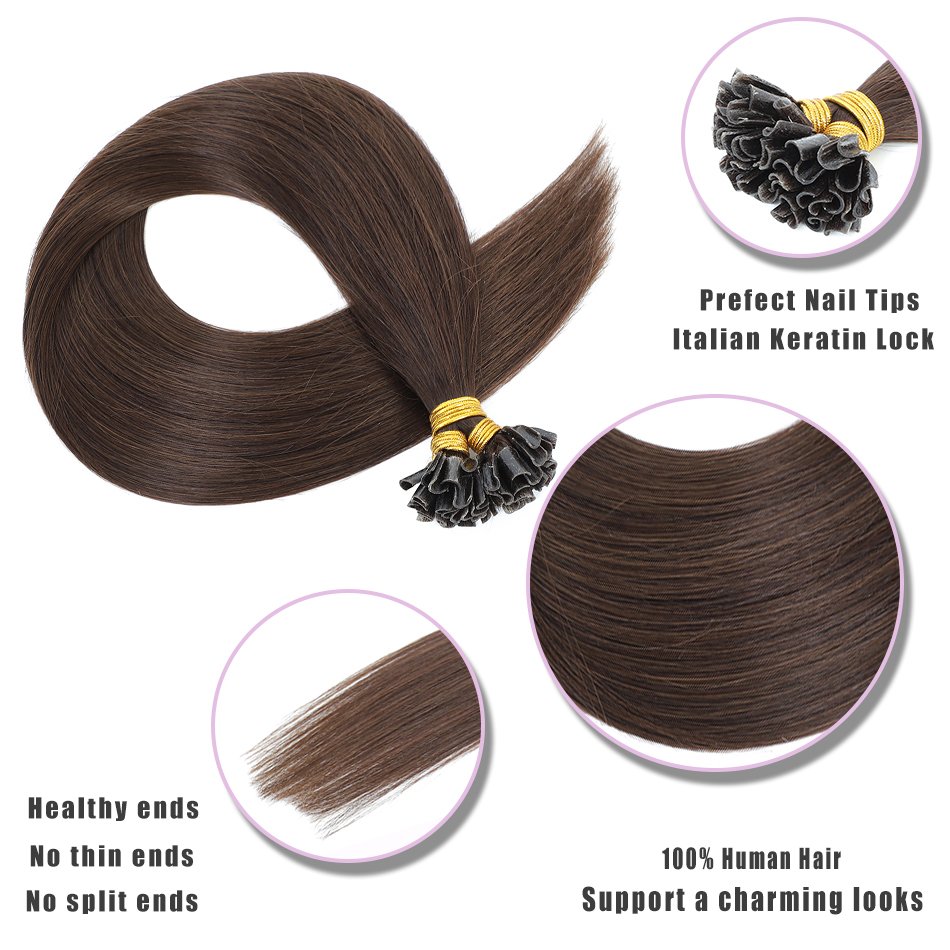 Wholesale 100% Double Drawn raw I/flat u tip keratin bonded human hair extensions European u tip hair extensions human hair