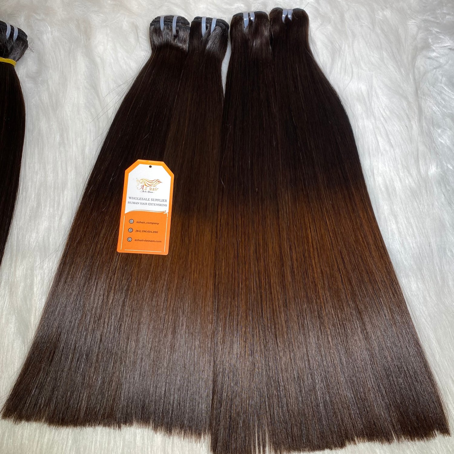Natural Black Color Super Double Drawn Straight Bundles Weft 100% Vietnamese Human Hair Extensions Ready To Ship Worldwide