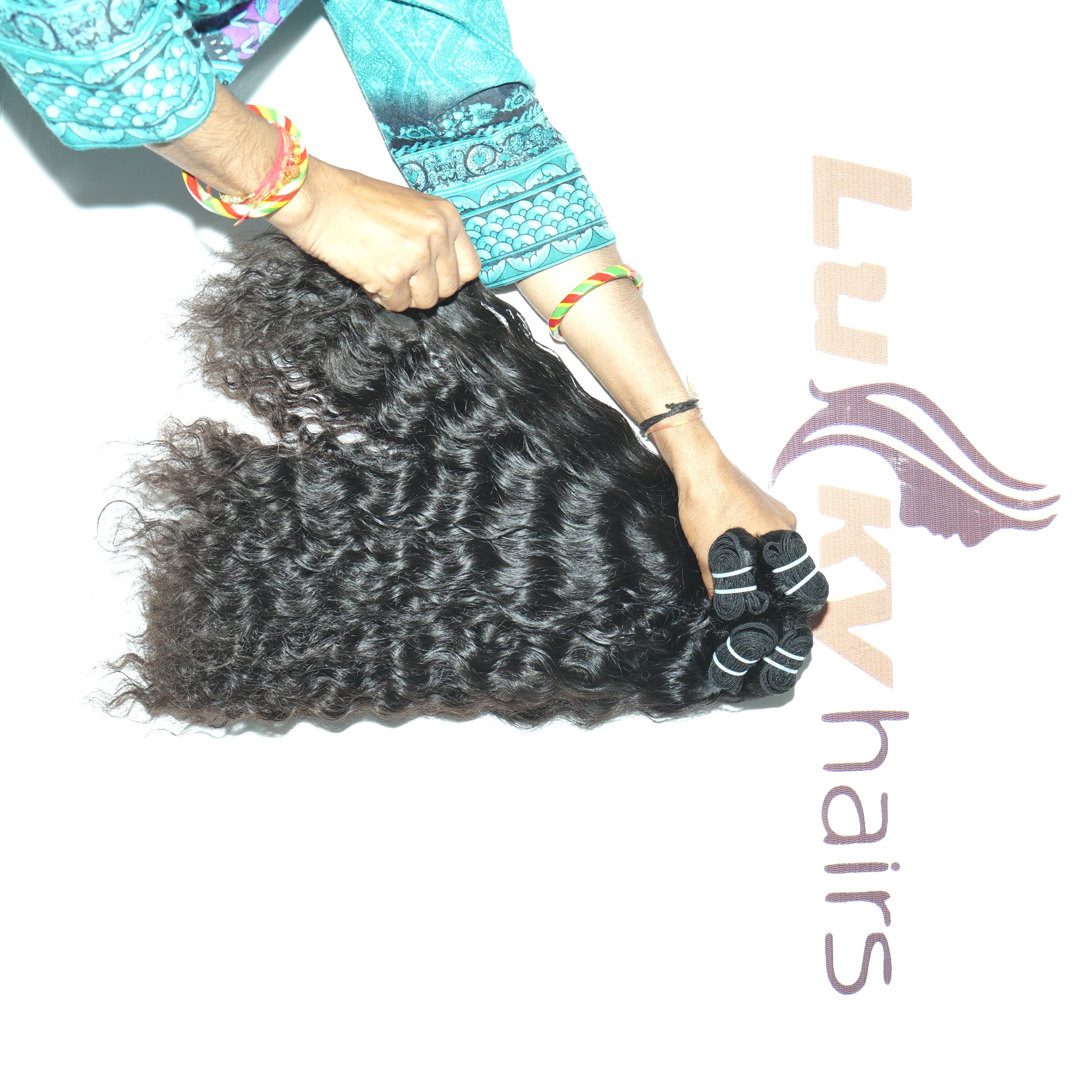 Vendor's Raw Virgin Indian Hair Bundles 100% Remy Human Hair Extensions Natural Curly Straight Body Wave Styles Genius Weft
