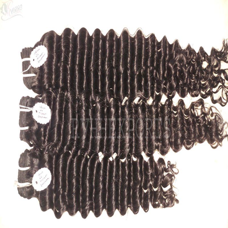 Large Stock Natural Virgin Human Hair Extension Bundles Wholesale Kinky Curly Raw Indian Hair Weft