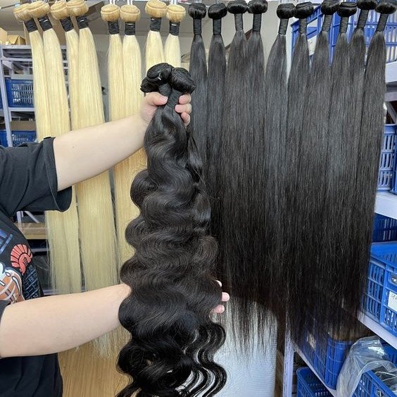 Fuxin Wholesale 12A Grade High Quality Double Drawn Raw Virgin Cuticle Aligned Human Hair Bundles Human Hair Extension Vendors