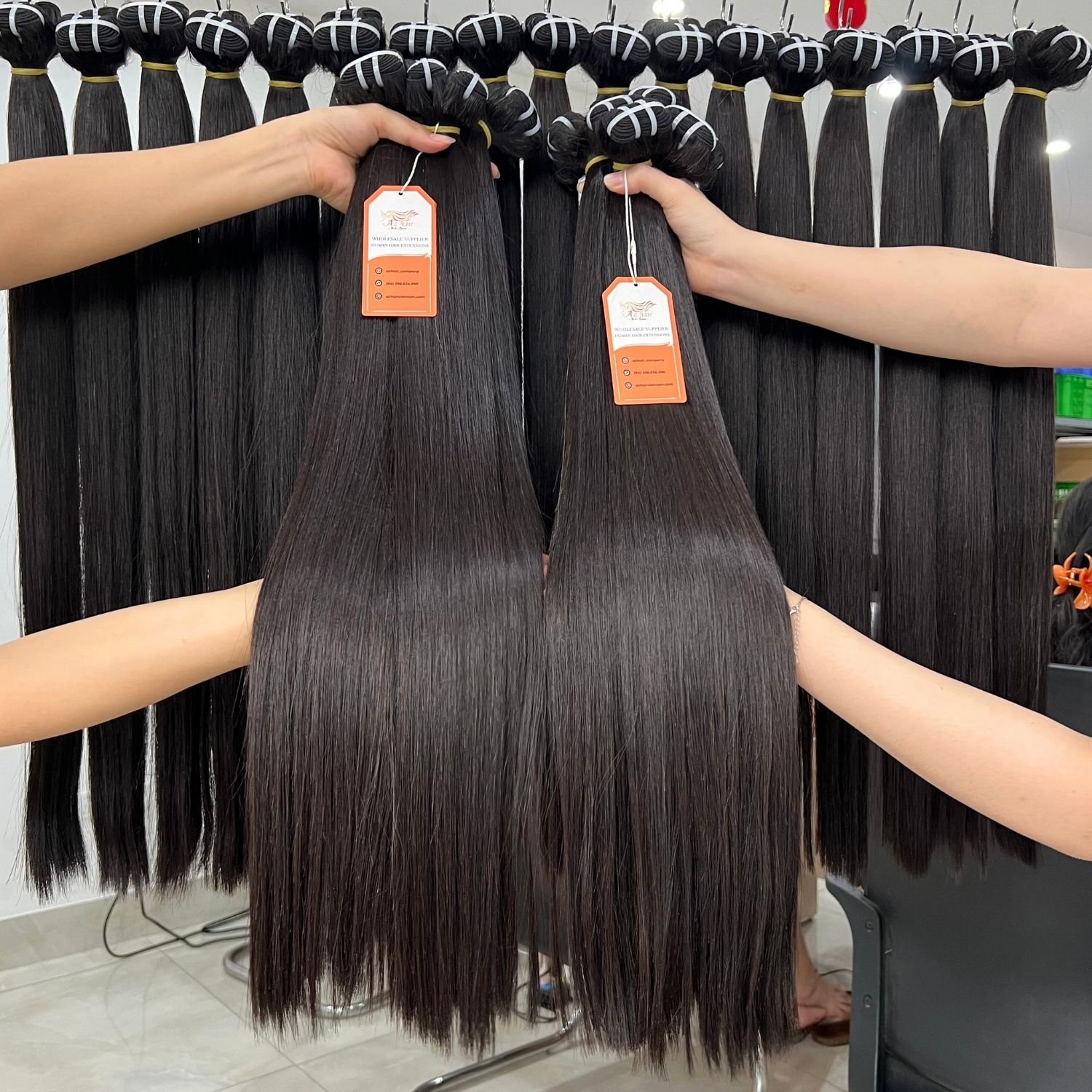 Best Sell Factory Wholesale Price Remy Weft Hair Extensions 100% Human Virgin Weft Straight Hair Extensions