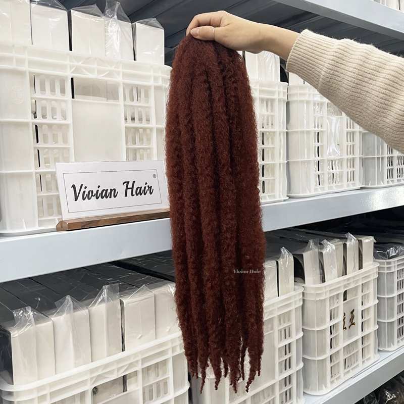 Vivian hair Soft Big Afro Kinky Curly Marley Twist Braiding Crochet Braids Hair Braid Hair Synthetic Extension Bulk For Wick