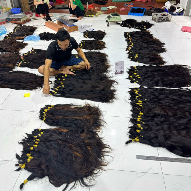Wholesale Raw Vietnamese Hair Bulk Hair From SunHair Company Unprocessed Cuticles Aligned Human Hair Extensions