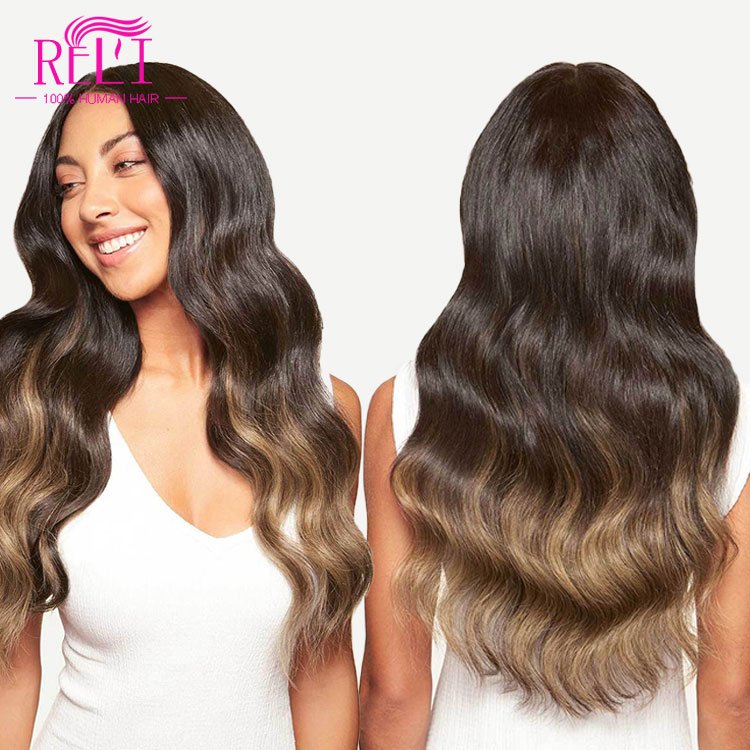 Cheap Ombre For White Women Wholesale Factory Secret humanHair Extension No Clip