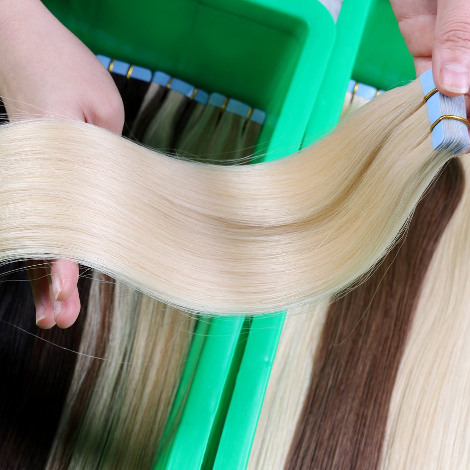 Cheap Tape In Hair Extensions 100Human Hair Brazilian Raw Unprocessed Double Drawn Invisible Ombre Tape In Human Hair Extension