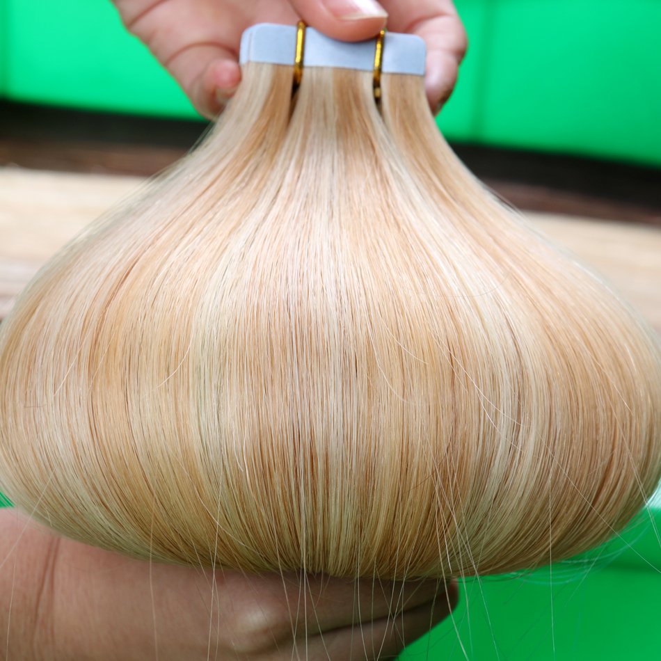 Cheap Tape In Hair Extensions 100Human Hair Brazilian Raw Unprocessed Double Drawn Invisible Ombre Tape In Human Hair Extension