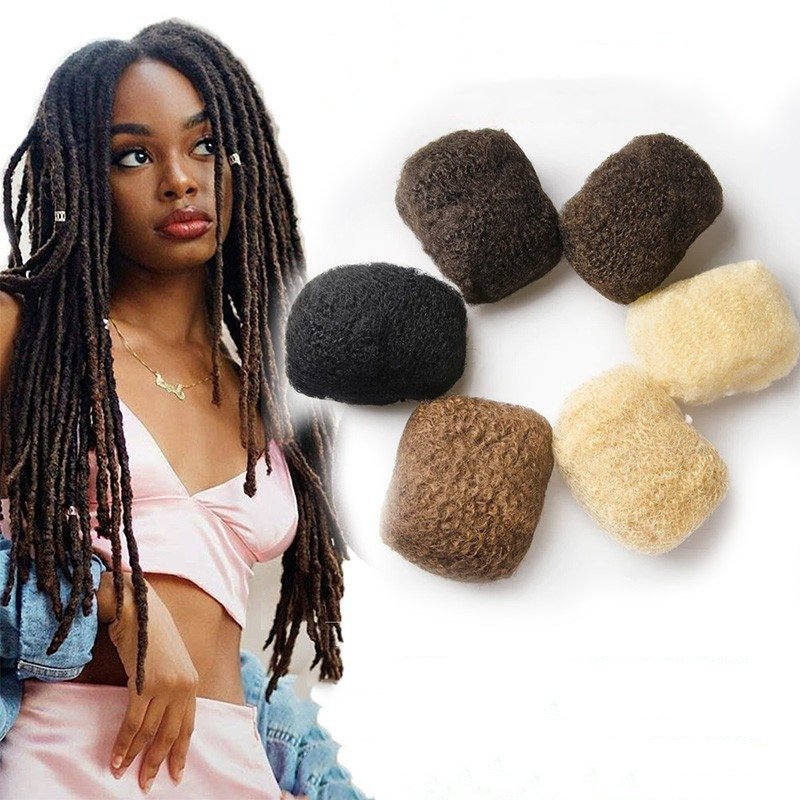 8-12 inches 30g 100% human hair bulk Afro kinky human hair extensions for dreadlocks Afro Kinky Bulk Human Hair for Locs