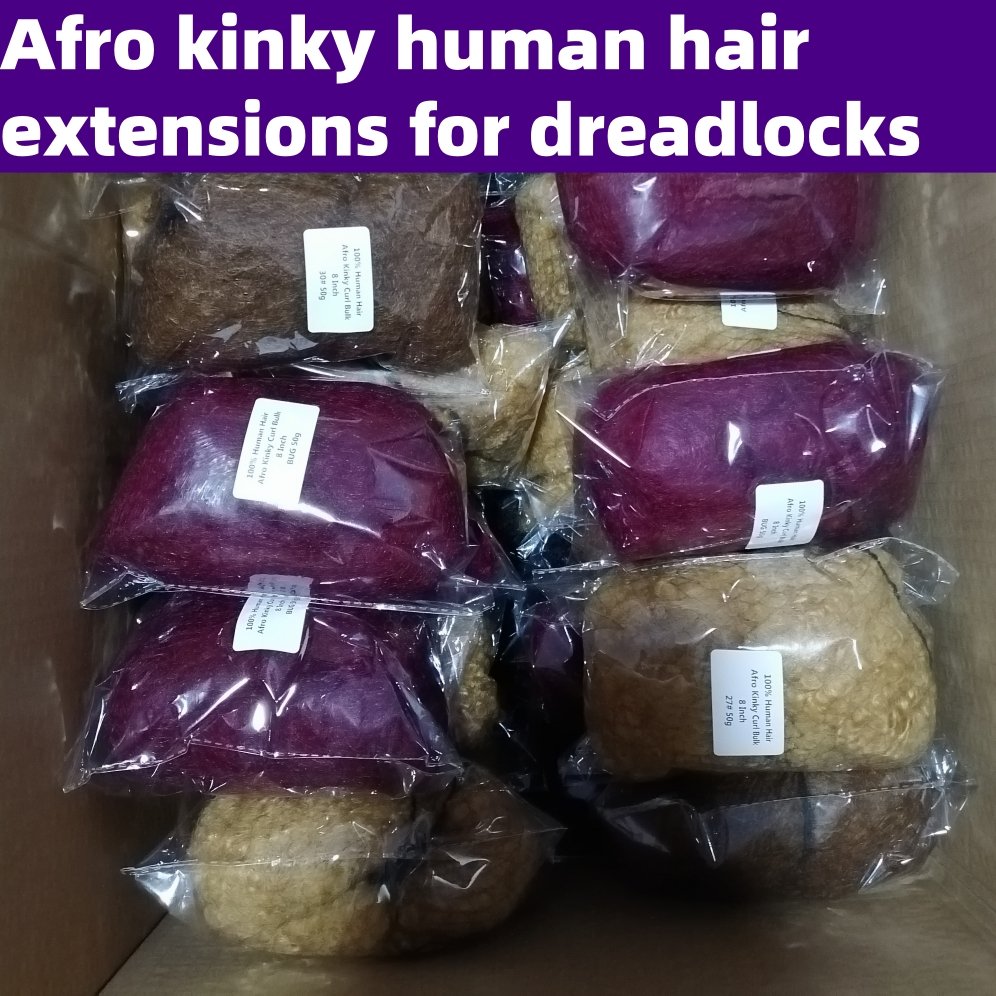 8-12 inches 30g 100% human hair bulk Afro kinky human hair extensions for dreadlocks Afro Kinky Bulk Human Hair for Locs