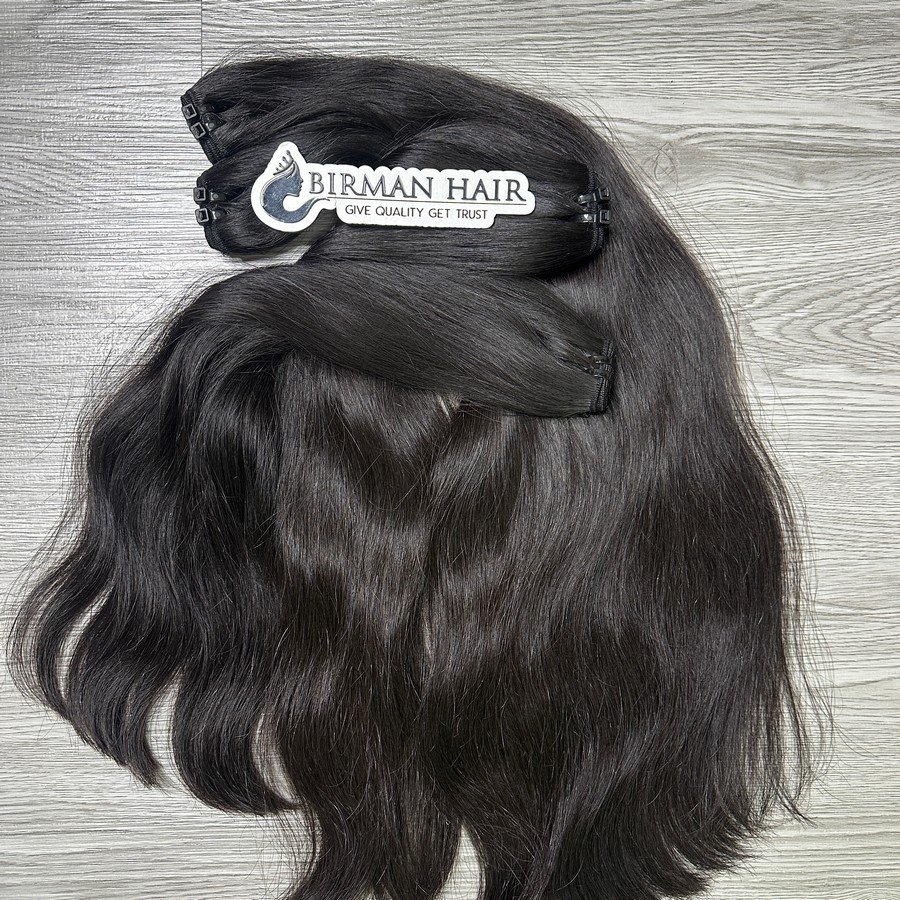 Black Weft Hair Extensions Human Hair Weft Sewing Machine Double Drawn Cuticle Aligned Hair Weft Ombre Extensions