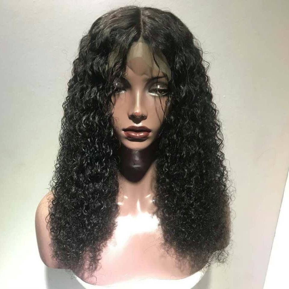 Wholesale Dark Brown Hair Color Double Drawn Hair Cuticle Aligned Kinky Curly Virgin Remy Human Hair Extensions