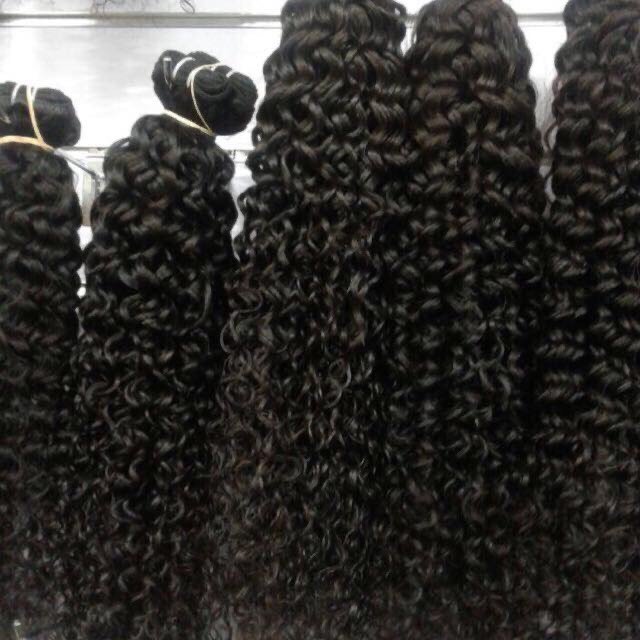 Wholesale Dark Brown Hair Color Double Drawn Hair Cuticle Aligned Kinky Curly Virgin Remy Human Hair Extensions
