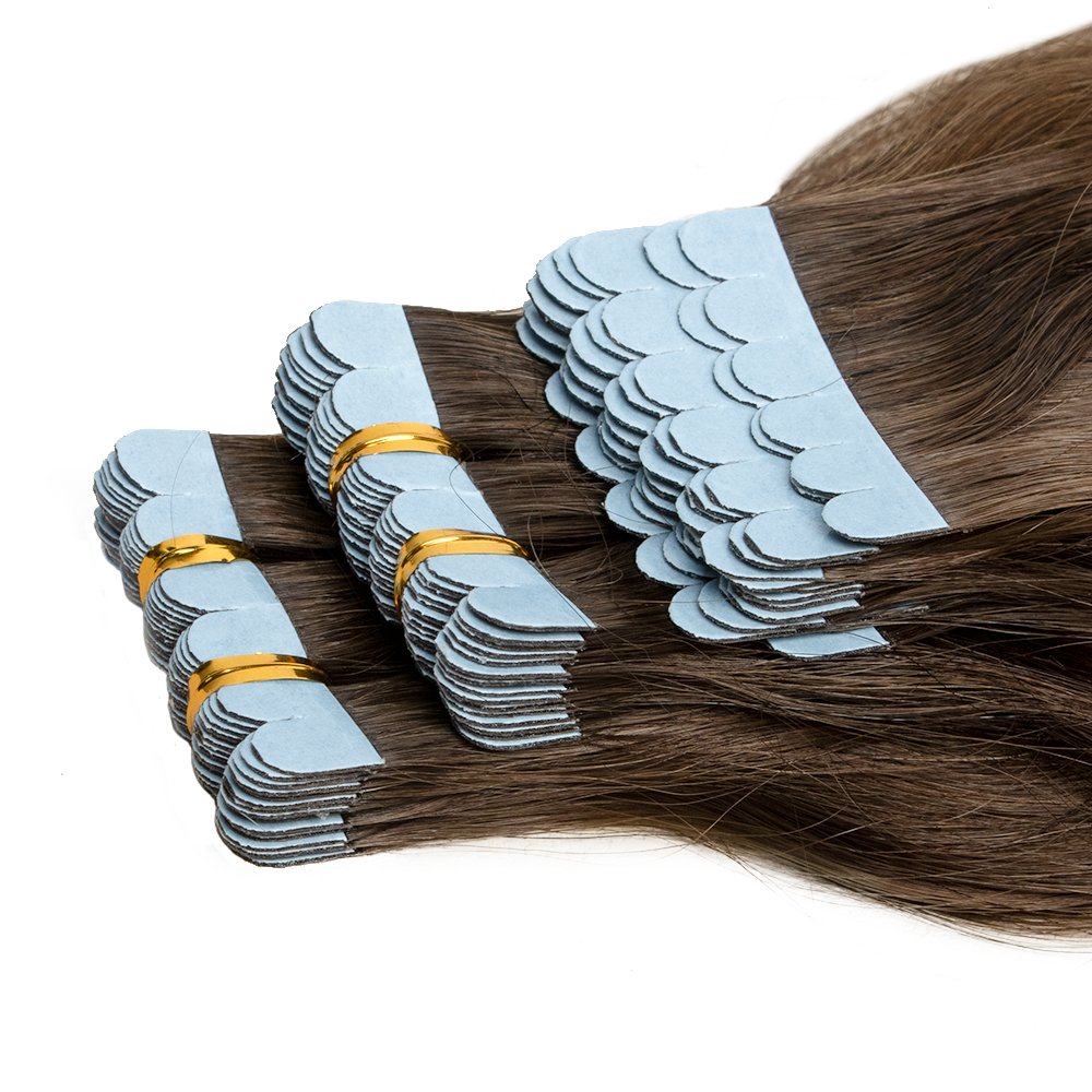 1x1cm Mini Russian Tape In Remy Human Hair Highlight Sticker Human Hair Extensions Double Drawn 11A Grade Long Tape In Hair Weft