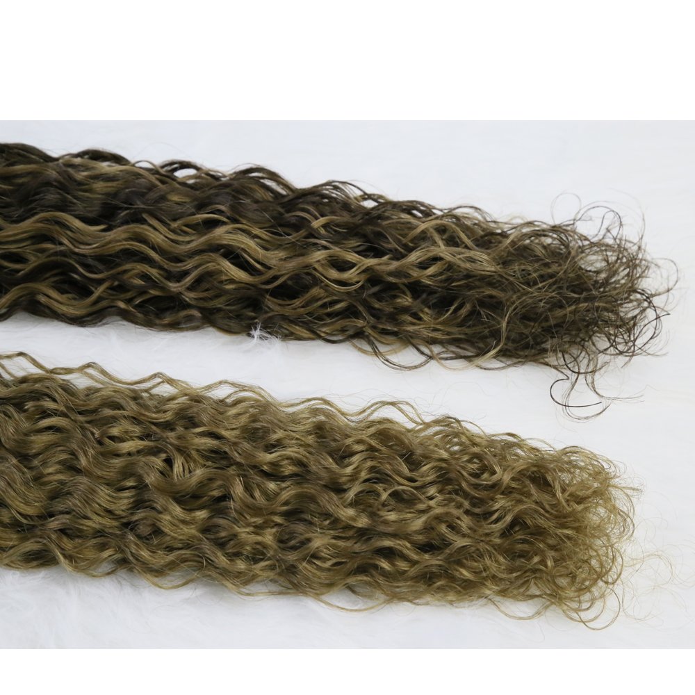 Wholesale Natural Curly Wavy Highlight Piano Color Micro Nano Ring European Russian Remy Human Hair Extensions Double Drawn