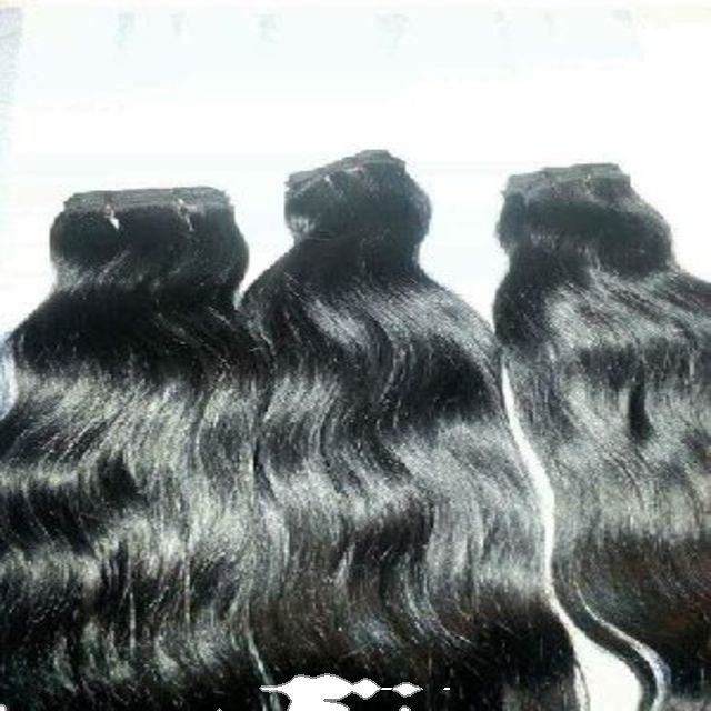 Natural temple unprocessed human hair extensions no shedding no tangle with  and sample with amazing offers