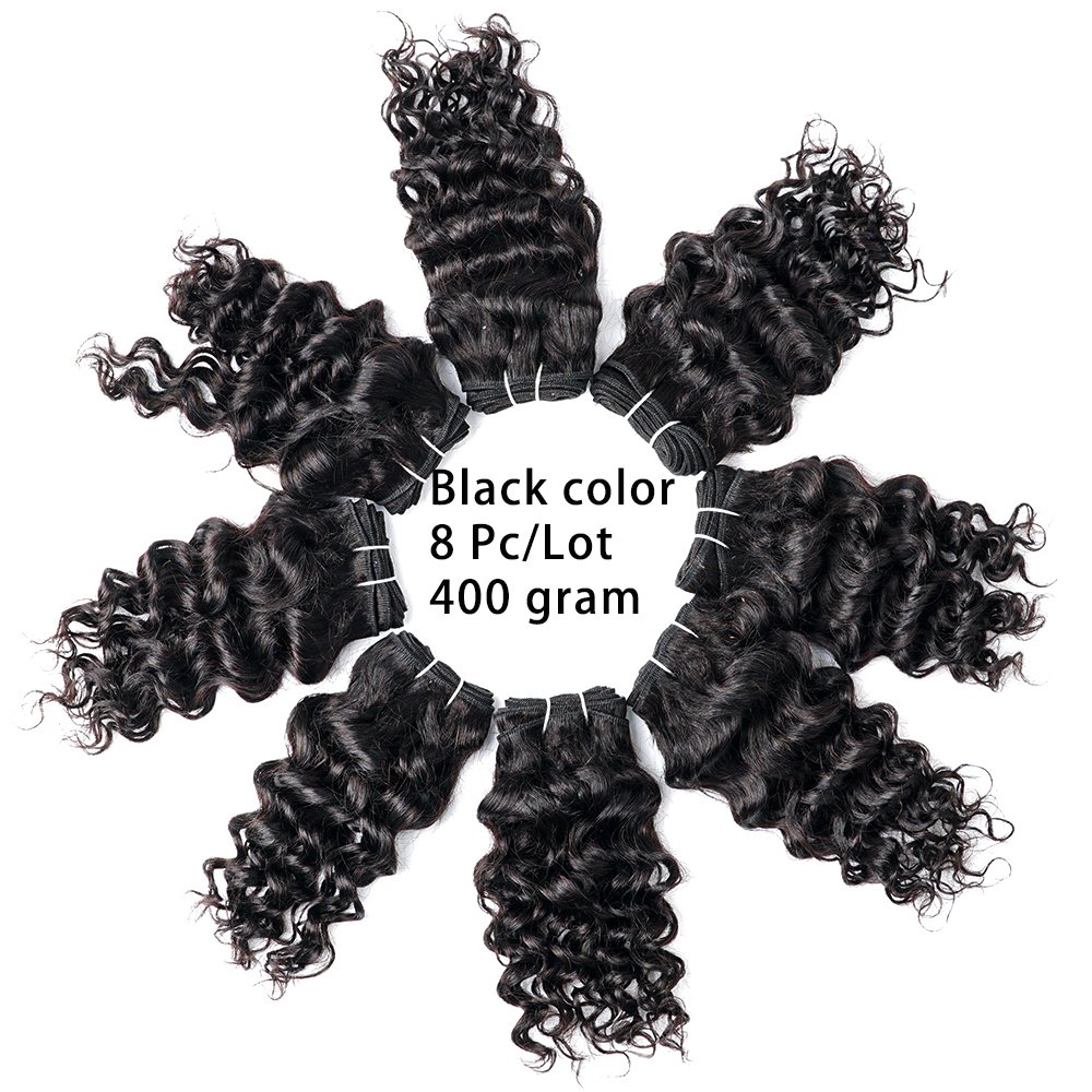 Water Wave Brazilian Human Hair Bundles Natural Color #2 #4 Dark Brown Curly Hair Extensions 50g/bundle Weaving Gemlong