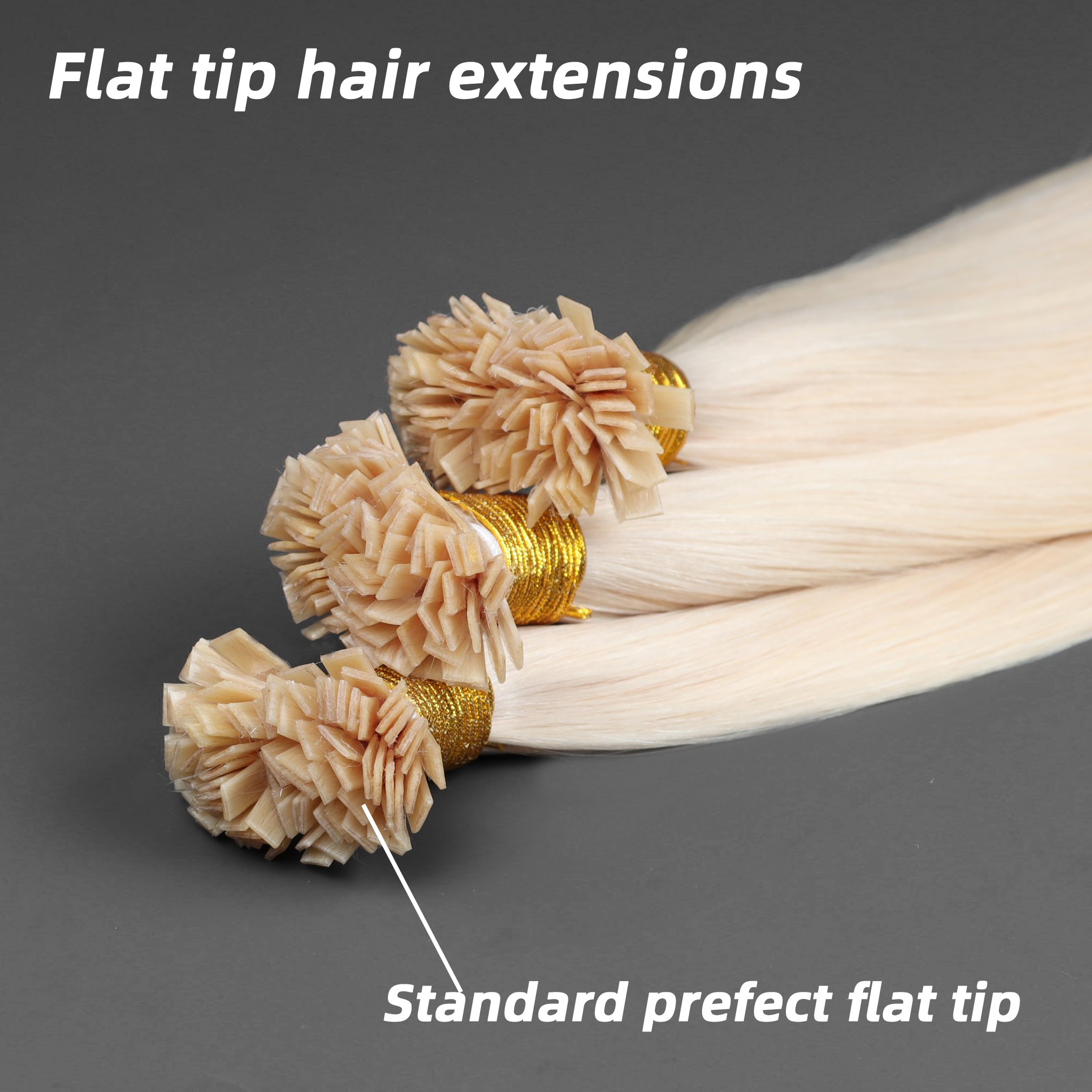 Raw Hair Wholesale Factory Keratin Flat Tip Straight Lighthigh Color Double Drawn Top Grade K Tip Human Hair Extensions