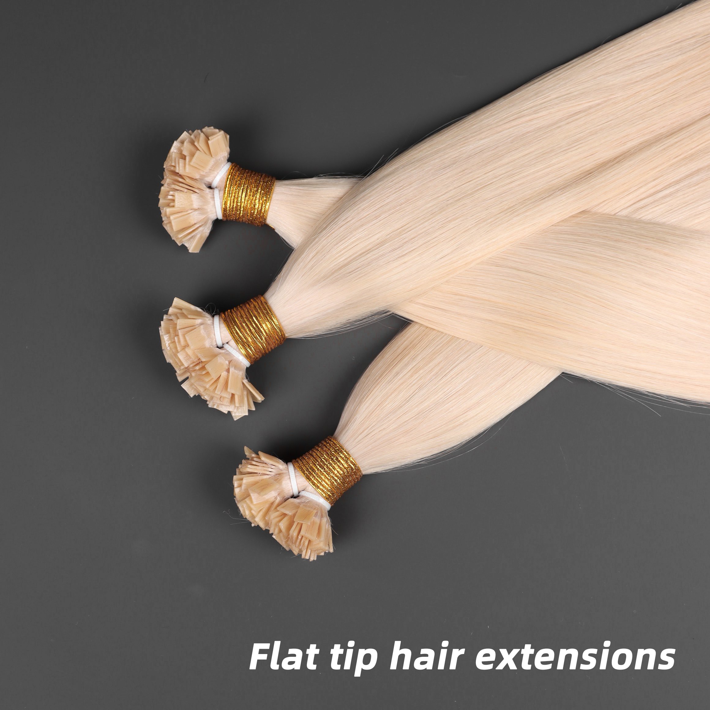 Raw Hair Wholesale Factory Keratin Flat Tip Straight Lighthigh Color Double Drawn Top Grade K Tip Human Hair Extensions