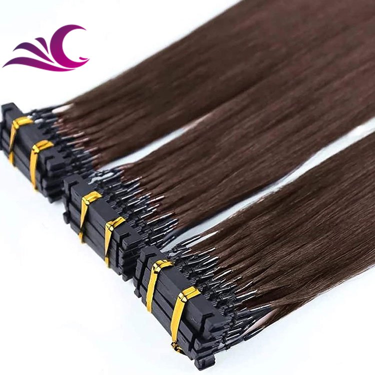 Celebrity pre bonded brazilian human hair extension double drawn cuticle aligned remy hair 6D hair extensions