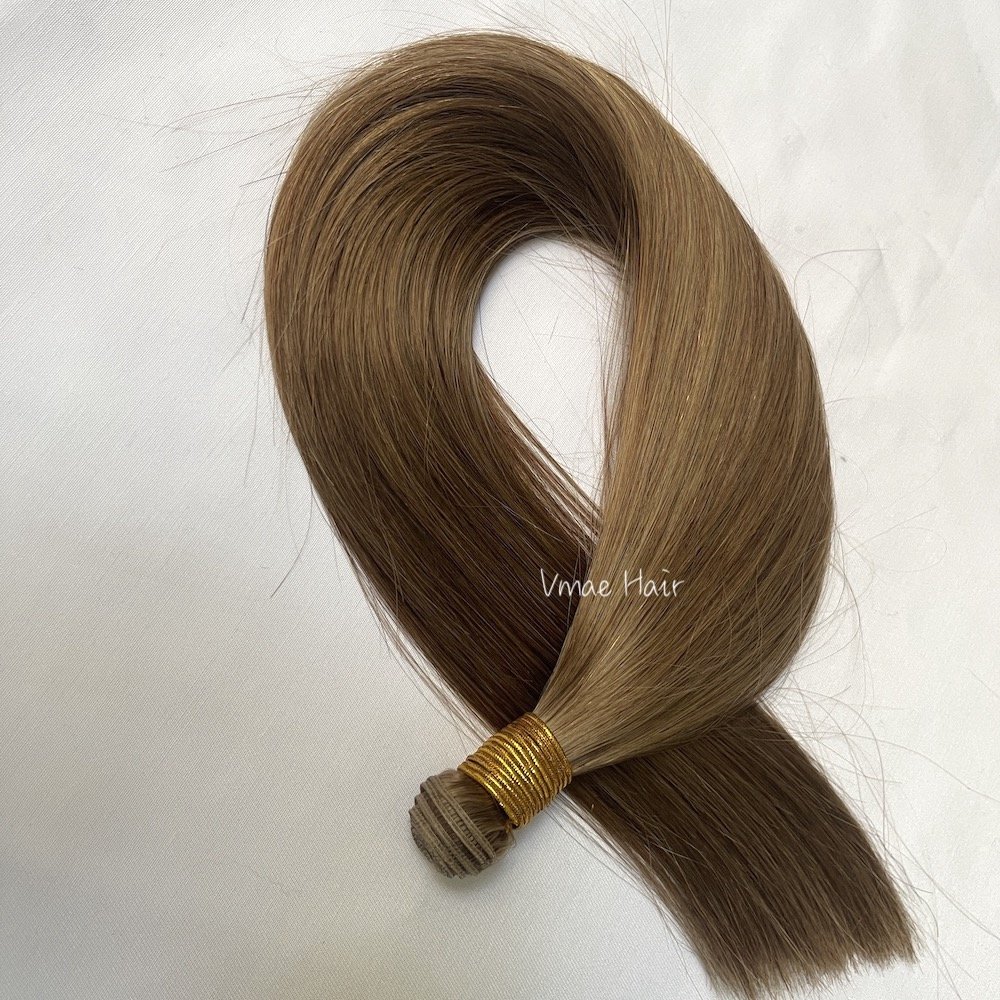 VMAE Virgin Brazilian Unprocessed Raw Cuticle Aligned Silk Black Dark Brown Straight Genius Weft Hair Extensions Human Hair