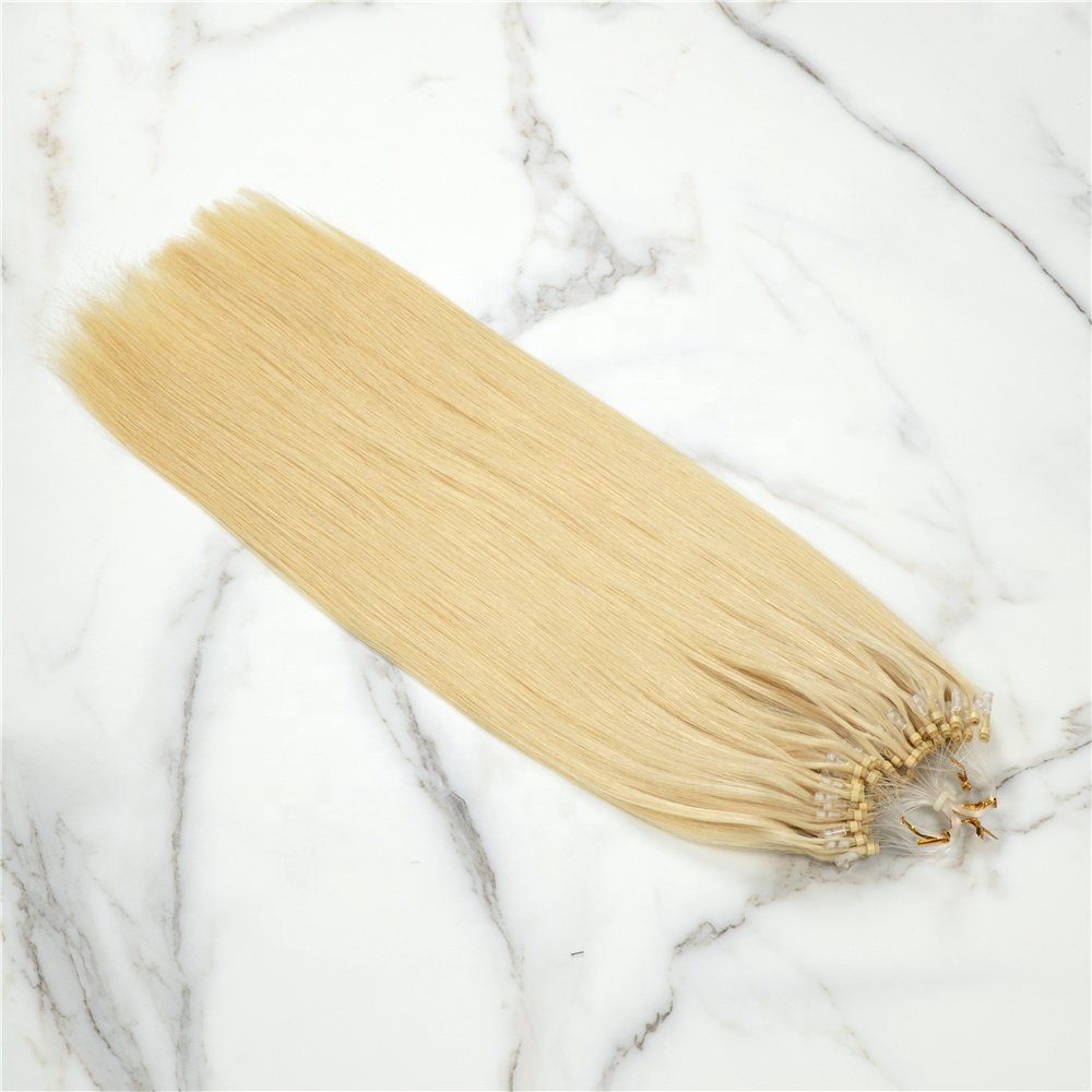 613 Micro Rings For Hair Russian Virgin Cuticle Aligned Micro Ring Human Hair Extension For Girl Micro Ring Loop Hair Extensions