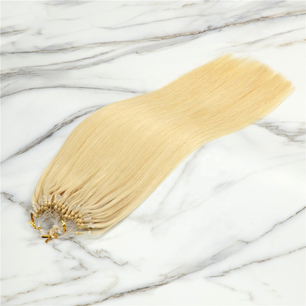 613 Micro Rings For Hair Russian Virgin Cuticle Aligned Micro Ring Human Hair Extension For Girl Micro Ring Loop Hair Extensions