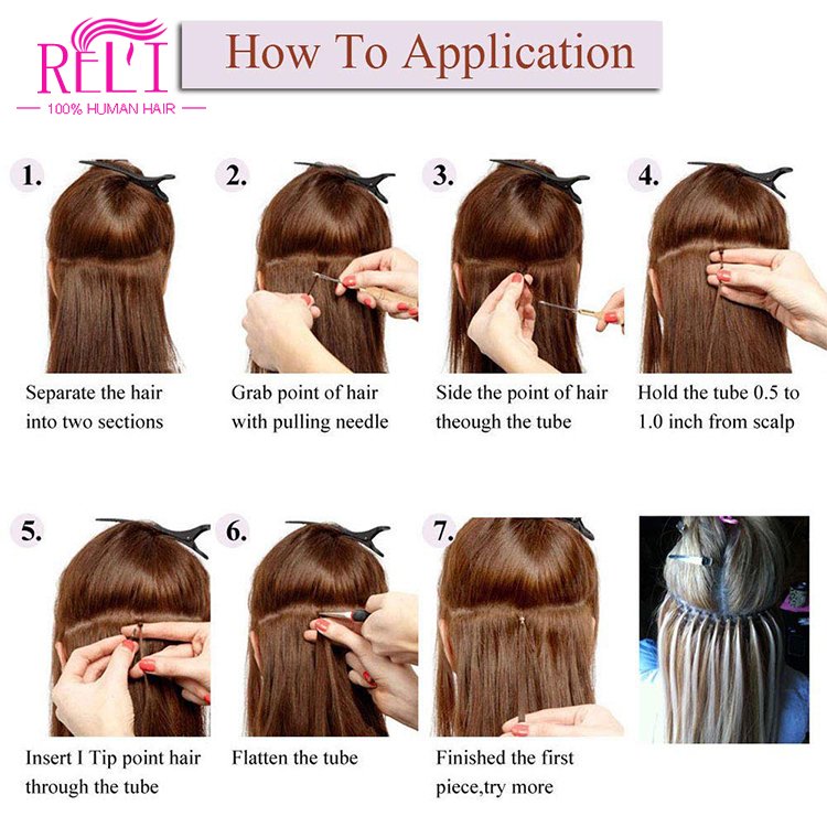 wholesale raw i tip extension hair 100% remy natural hair extension human Double Drawn Vietnam i tip hair extensions