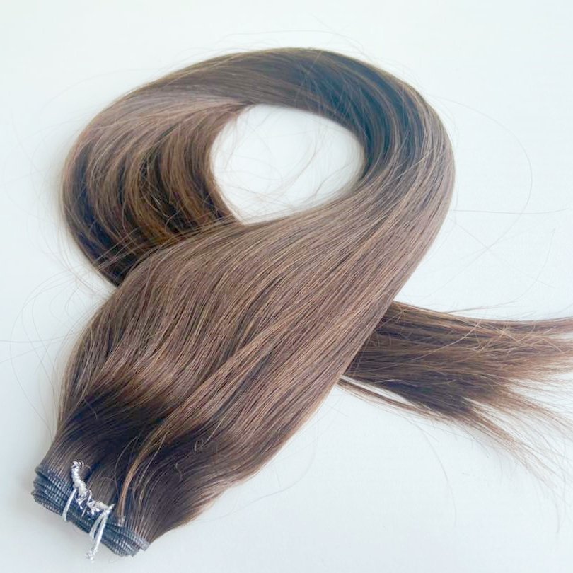 Genius Weft 100G/pc 100% Cuticle Aligned hair Natural Straight Invisible Human Hair Extensions High Quality Russian Hair Bundles