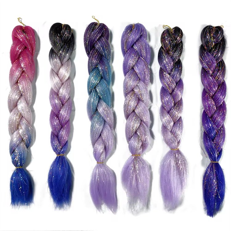 Braiding Hair Extensions 24 Inch High Temperature Synthetic Fiber Hair Raids Twist Braiding Hair Extensions For Black Women