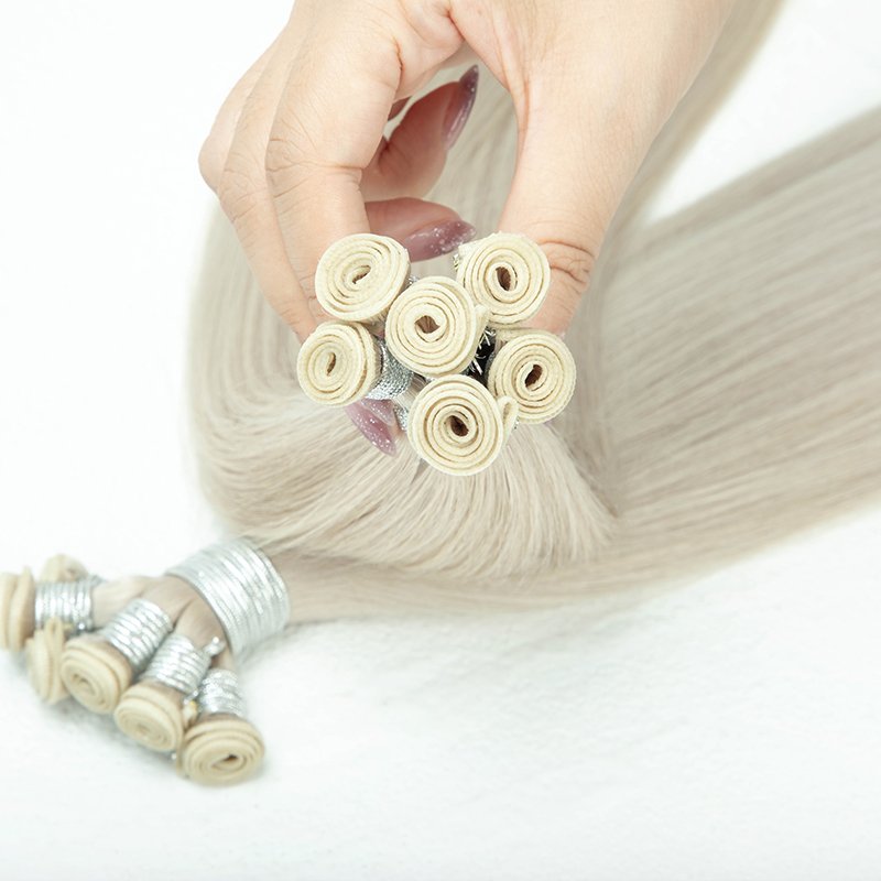New Arrival Hand Tied Double Drawn Cuticle Aligned Human Hair Extension Genius Hair Weft