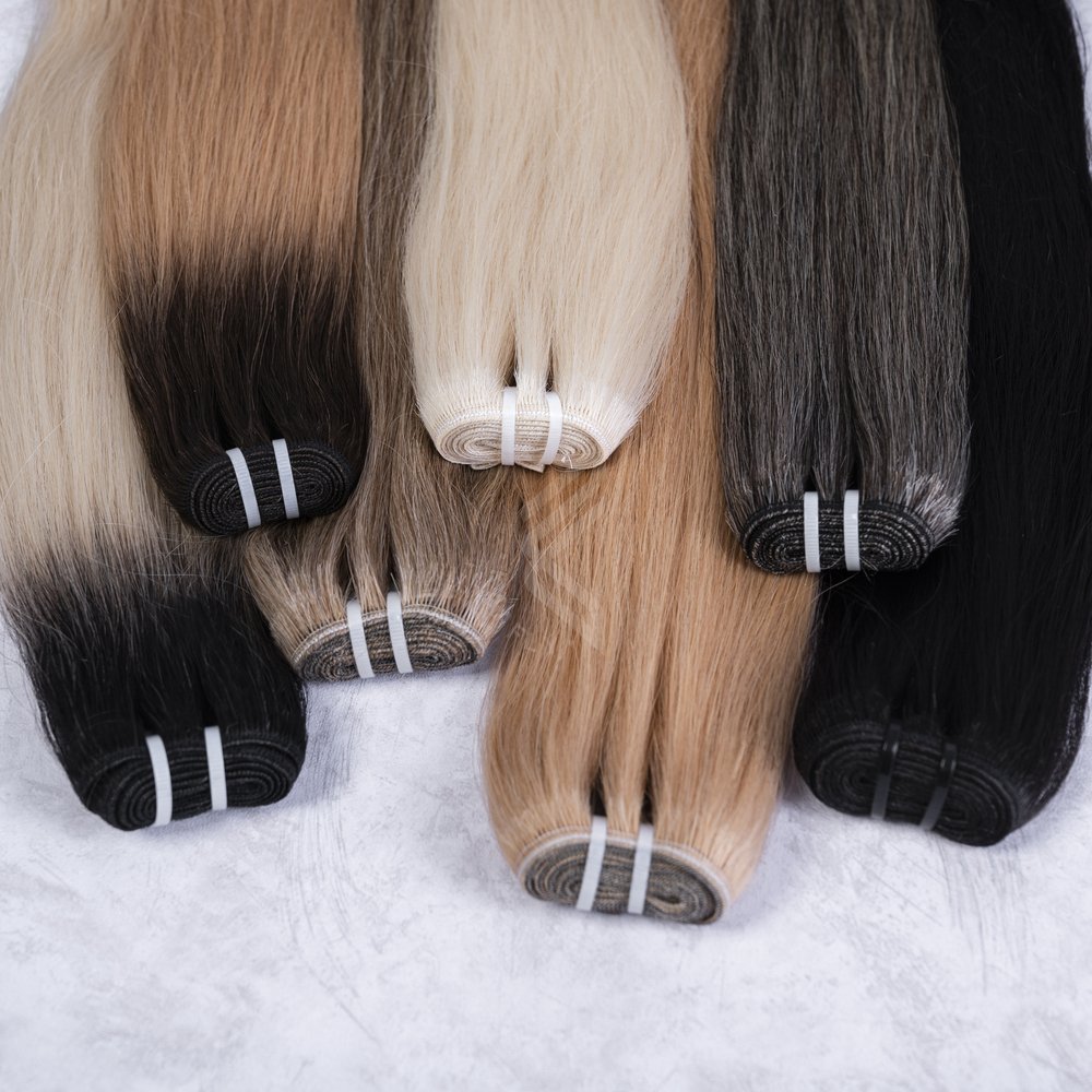 Top Quality Light Colored Raw Indian Hair Cuticle Aligned Double Weft Human Hair Extensions