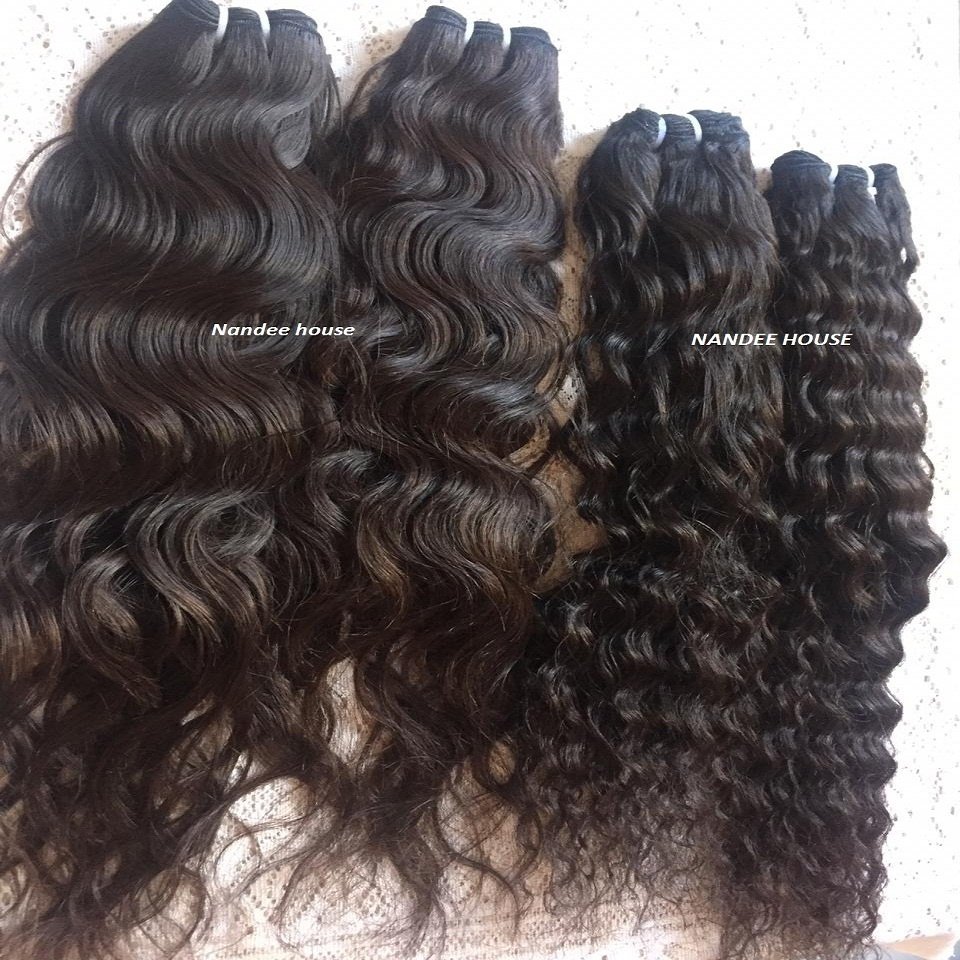 Indian Vendor Wholesale Cuticle Aligned Human Hair Natural Straight Curly Wavy Texture Soft Shiny Tape Braiding Bundle Available
