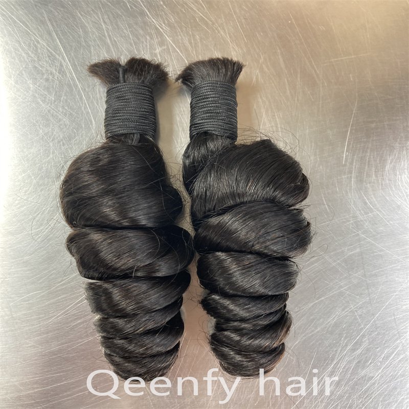 Cheap100% Natural Unweft Hair Bundle Unwefted Human hair Extensions for Braiding Unprocessed Wet and Wavy Bulk No Weft Hair Bulk