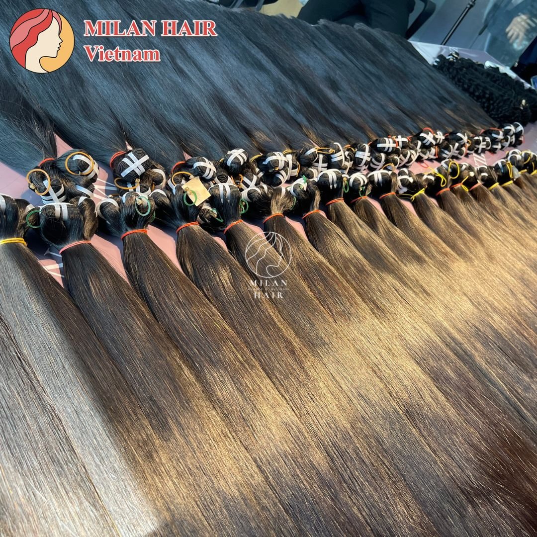 Hot Selling Straight Silky Hair Raw Weft Double Drawn Vietnamese Hair Cuticle Aligned Machine Double Weft Human Hair Extensions