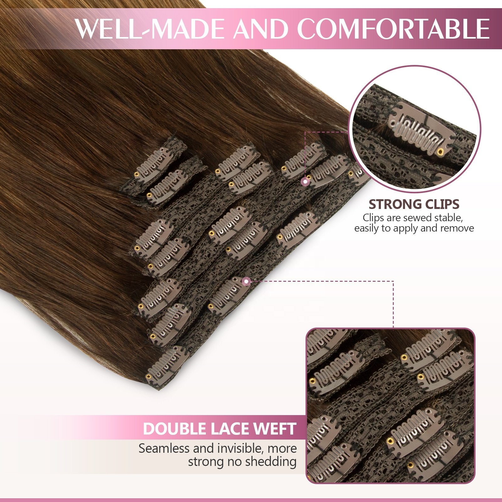 Full Head Real Human Hair Extension Clip in set 100% Remy Hair Wholesale Cheap Natural Raw Virgin Hair Clip ins Extensions