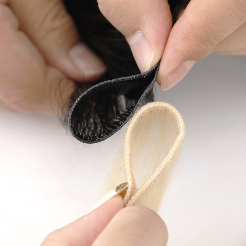 100% remy virgin new thin invisible russian genius weft european natural double drawn human hair extensions
