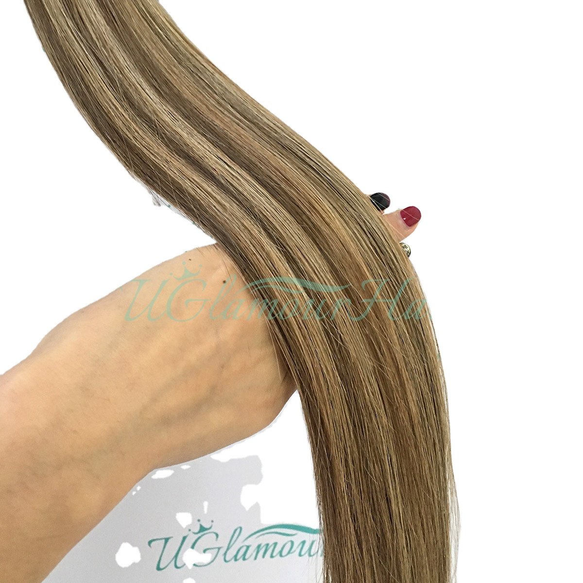 Wholesale 100% Virgin Double Drawn Straight Invisible Tape-in Hair Extensions Raw Human Hair Weft Wave Style