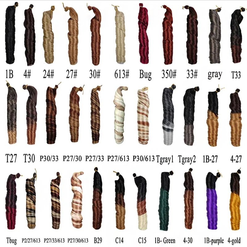3X 1PACK wholesale Pre Stretched Knotless French Curls Bouncy Braiding Hair 24 Inch silky Spiral Curls Braid Hair Extensions