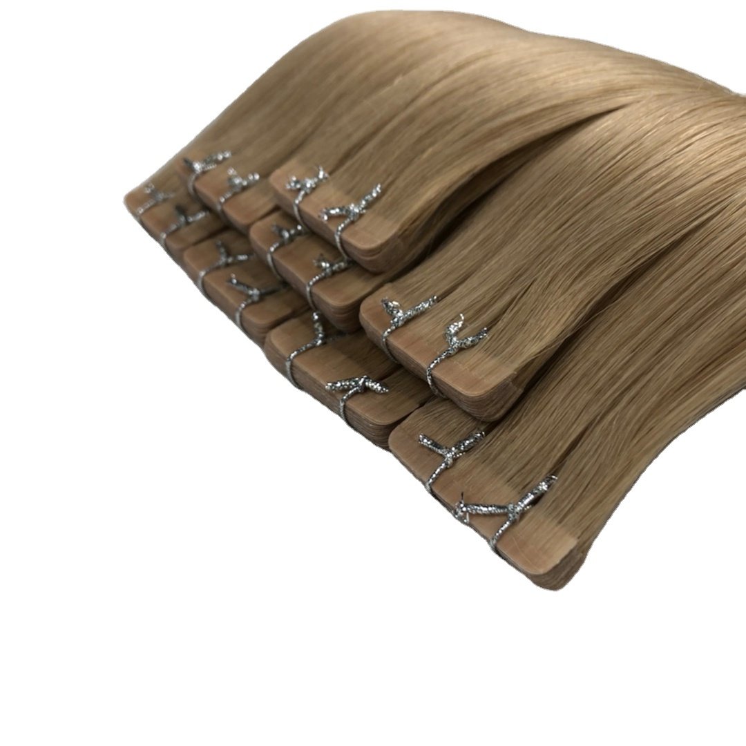 18 inch Factory Wholesale Double Drawn Invisible Tape Hair Extensions Virgin Human