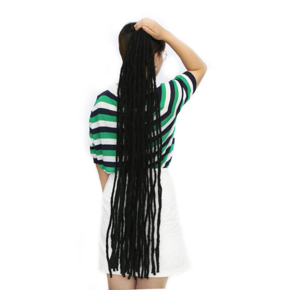 Tianrunhair For Braiding 30strands 100cm long Nepal felted wool synthetic dreadlocks crochet braids hair for kids and adult