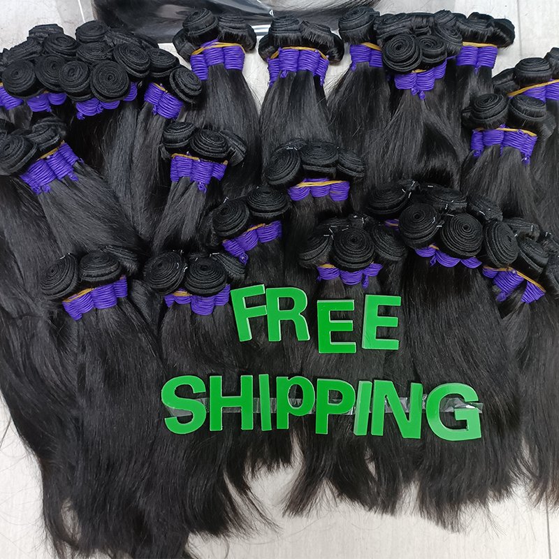 Letsfly Straight Cheap Long Remy Hair Bundles 20PCS Factory Wholesales 50g/PCS Indian Human Hair 24 Long Inches 