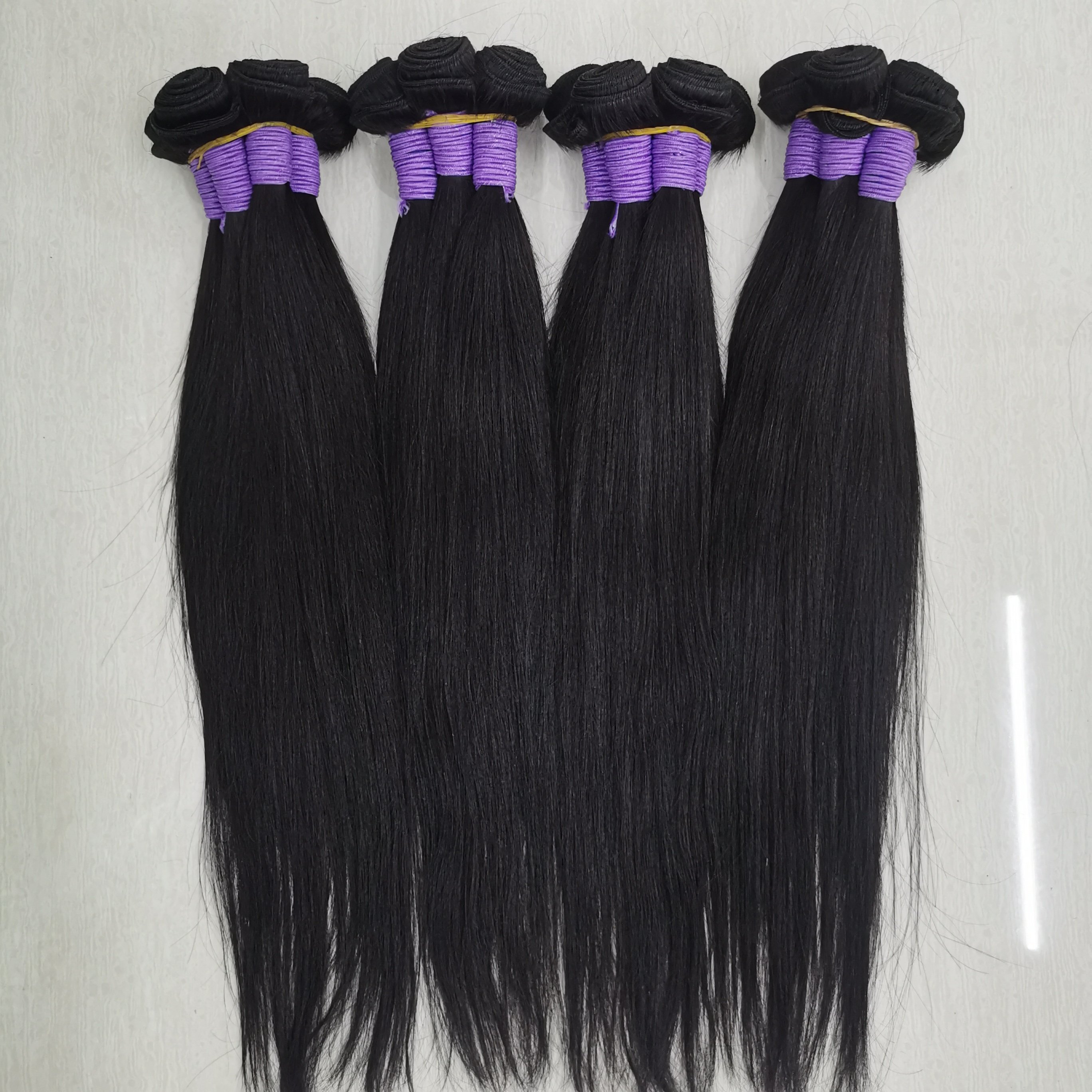 Letsfly Straight Cheap Long Remy Hair Bundles 20PCS Factory Wholesales 50g/PCS Indian Human Hair 24 Long Inches 
