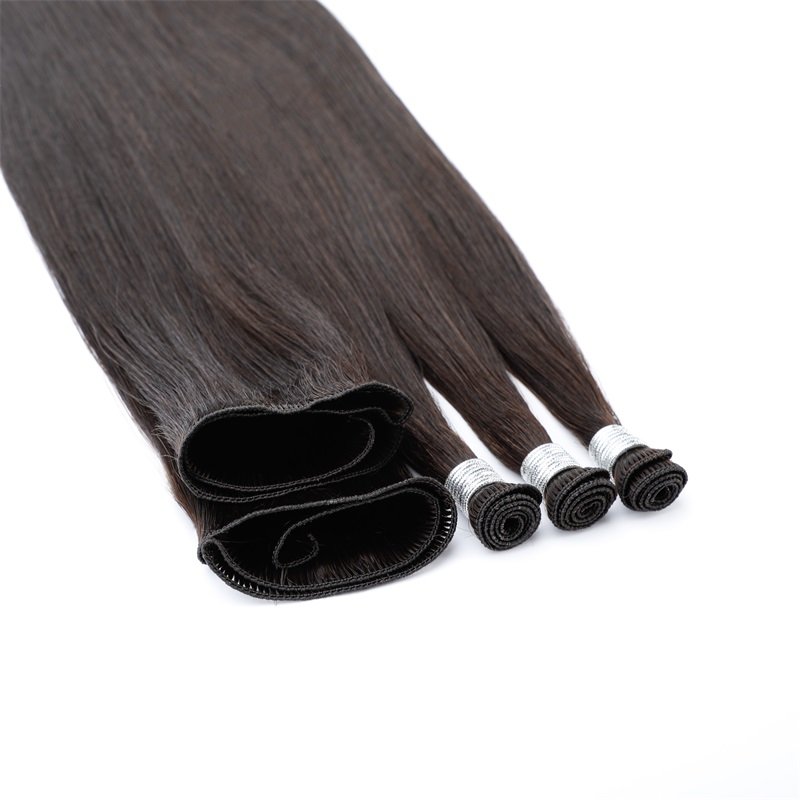 Raw Unprocessed Cuticle Aligned 100% Human Hair Extension Hand Tied Hair Weft