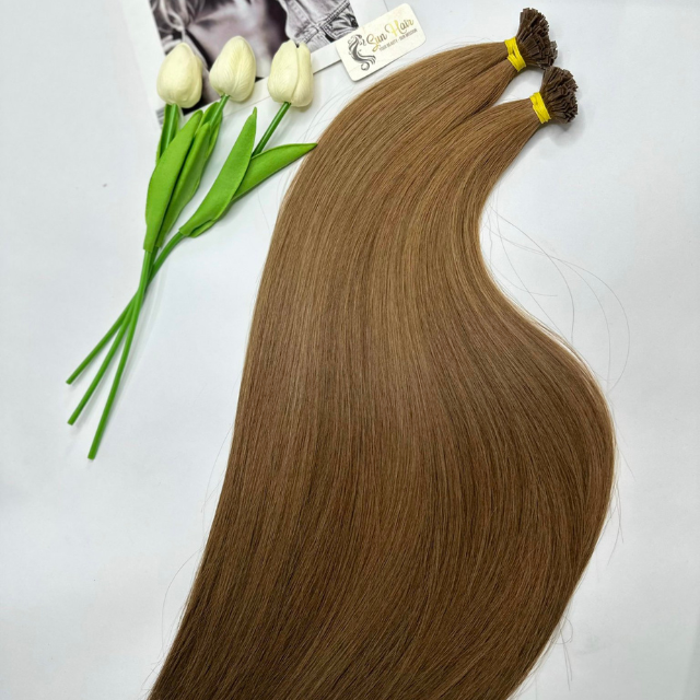 Wholesale 100% Natural Straight #20 Keratin Vietnamese Hair Extensions Hot Fashionable Flat Tip Sun Hair 30 Inch Bundle