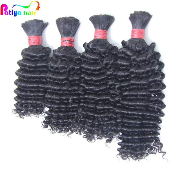 Patiya Good Hair Supplier 12A Raw Vietnam Virgin Remy Hair Boho Braids Burmese Curly Unprocessed Kinky Curly Bulk Braiding Hair