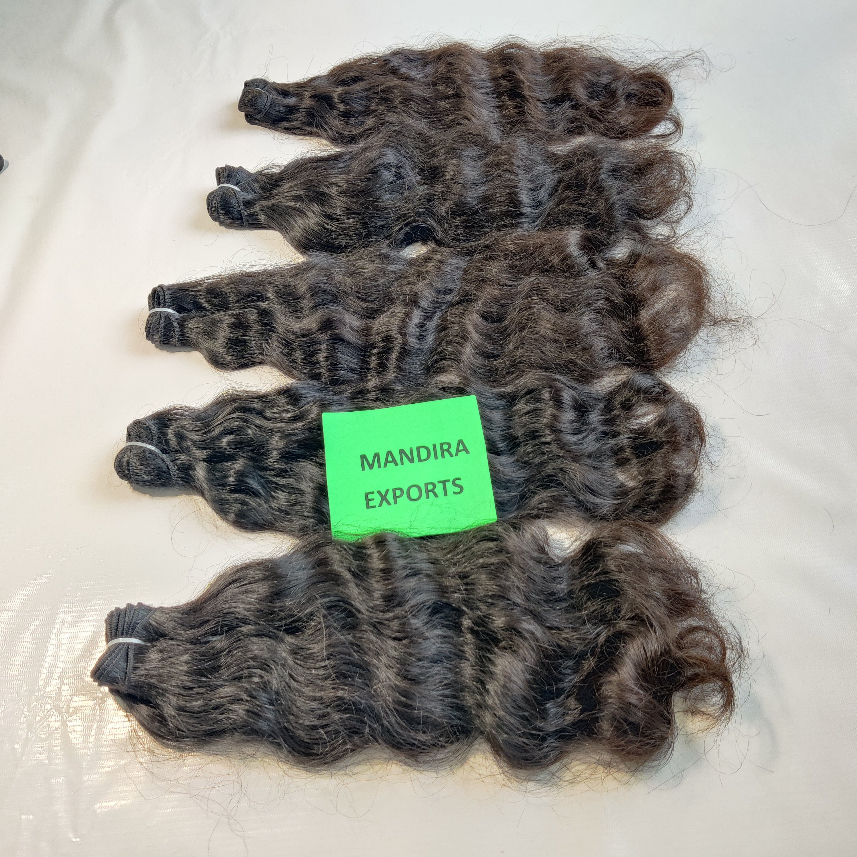 100% Cheap raw natural none chemical processing vendor natural bundles wavy south indian temple Human Hair Extensions
