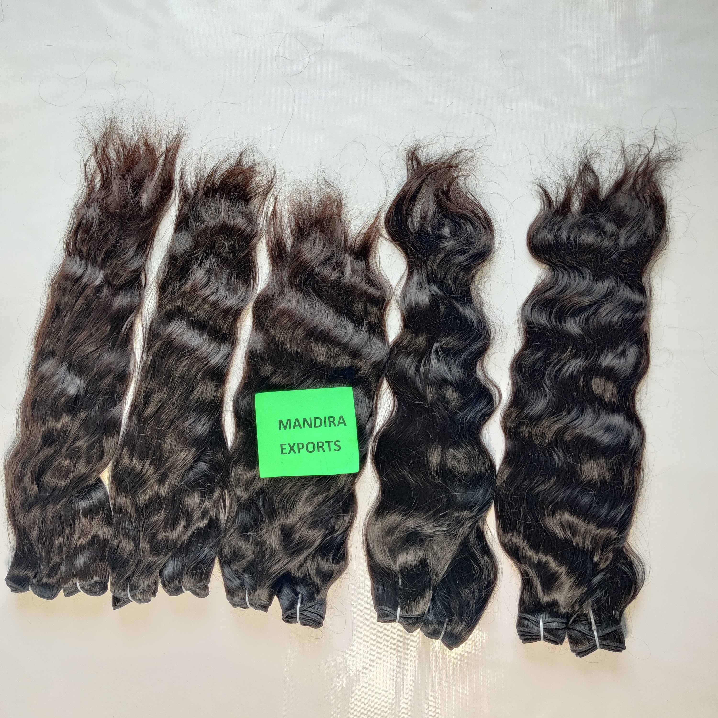 100% Cheap raw natural none chemical processing vendor natural bundles wavy south indian temple Human Hair Extensions